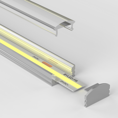 Profilé LED aluminium à diffuseur focalisé - CRAFT - C08