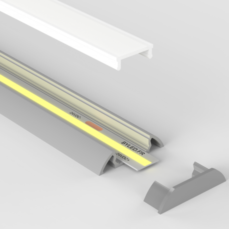 Profilé aluminium plat pour ruban LED - CRAFT - 11