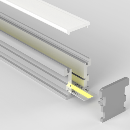 Profilé aluminium sol pour ruban LED - CRAFT - F02