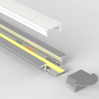 Profilé aluminium encastrable pour ruban LED - CRAFT - E01