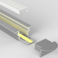 Profilé aluminium encastrable pour ruban LED - CRAFT - E02