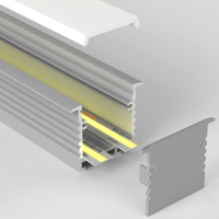 Profilé aluminium encastrable large pour 2 ruban LED - CRAFT - E06