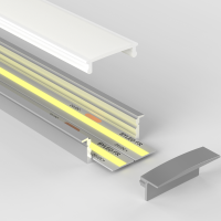 Profilé LED aluminium encastrable large - CRAFT - E08