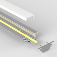 Profilé LED aluminium encastrable d'angle - CRAFT - E11