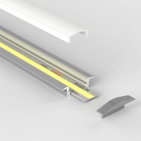 Profilé aluminium encastrable pour ruban LED