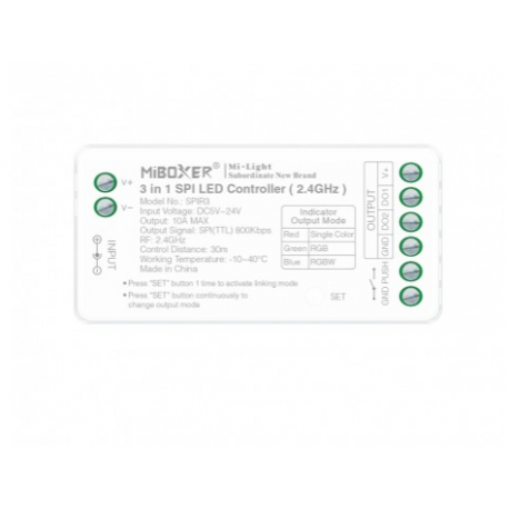 Contrôleur de ruban digital mono ou RGBW - 10A - MiBoxer SPIR3