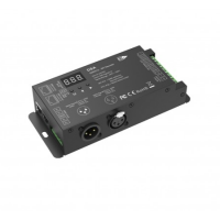 Contrôleur DMX512 vers SPI pour ruban LED digital blanc, RGB ou RGBW XLR/RJ45 - 10A - de 5 à 24V - DSA