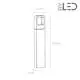 Borne LED extérieure Anthracite - 6 Watts - ICONE - 60 cm