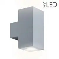 Applique LED murale extérieure up / down - 6W - Gris - AGORA