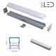 Profilé en applique rectangulaire gris pour ruban LED