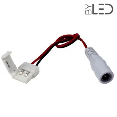 Connecteurs ruban LED 10 mm - Click + câble 15cm + jack