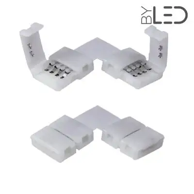 Jonction ruban LED RGB 10 mm Click en L
