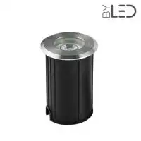 Spot LED encastré de sol 62mm 1W 12V inox rond - QINOX