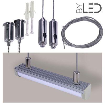 Kit suspension pour profilé LED demi-tube C13