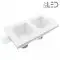 Spot encastrable en plâtre carré profond double STAFF