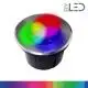 Spot LED encastré de sol inox 24V 6&nbsp;W - Terra 6 - RGB
