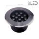 Spot LED encastré de sol inox 24V 12&nbsp;W - Terra 12 - RGB