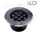 Spot LED encastré de sol inox 24V 12&nbsp;W - Terra 12 - RGB