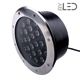 Spot LED encastré de sol inox 24V 12 W - Terra 12 - RGB