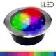 Spot LED encastré de sol inox 24V 12&nbsp;W - Terra 12 - RGB