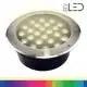 Spot LED encastré de sol inox 24V 12&nbsp;W - Terra 12 - RGB