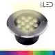 Spot LED encastré de sol inox 24V 12&nbsp;W - Terra 12 - RGB