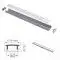 Profilé gris aluminium extra plat en applique pour ruban LED