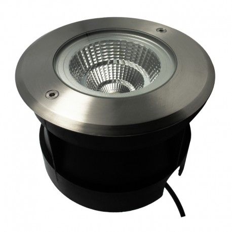 Spot LED encastré de sol rond inox 15W - 230V - QINOX 180 mm