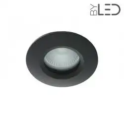 Collerette pour support GU10 - Ronde chanfrein SPLIT - Noir