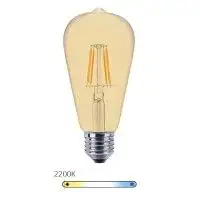 Ampoule LED à filament Edison - Ambrée – 6W - E27 - Dimmable - ST64