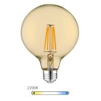 Ampoule LED à filament globe - Ambrée – 6W - E27 - Dimmable 