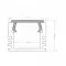 Profilé en applique rectangulaire aluminium pour ruban LED