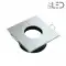 Spot encastrable collerette carrée flat SPLIT - Alu brossé
