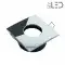 Spot encastrable collerette carrée convex SPLIT - Chrome