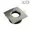 Spot encastrable collerette carrée chanfrein SPLIT - Nickel satiné