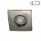 Spot encastrable collerette carrée chanfrein SPLIT - Nickel satiné