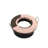 Spot pour ampoule GU10 - Ronde chanfrein SPLIT - Or rose brillant