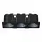 Spot LED encastré triple carré noir réflecteur canon de fusil 3x7W – Miror