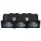 Spot LED encastré triple carré noir sans réflecteur 3X10W - Miror