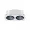 Spot LED encastré double carré blanc sans réflecteur 2X10W - Miror