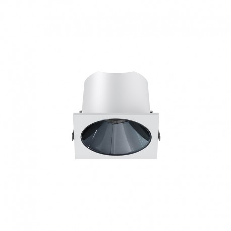 Spot LED encastré carré blanc réflecteur canon de fusil 10W - Miror