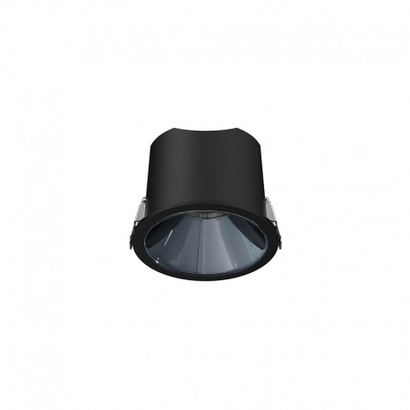 Spot LED encastré rond noir réflecteur canon de fusil 10W - Miror