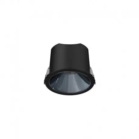 Spot LED encastré rond noir réflecteur canon de fusil 10W - Miror