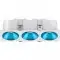 Collerette couleurs pour Spot carré blanc triple 30W - Miror