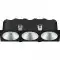 Collerette couleurs pour Spot carré noir triple 30W - Miror