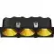 Collerette couleurs pour Spot carré noir triple 30W - Miror