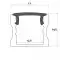 Profilé aluminium blanc en applique pour ruban LED
