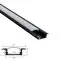 Profilé aluminium noir encastrable pour ruban LED