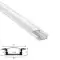 Profilé aluminium blanc encastrable pour ruban LED