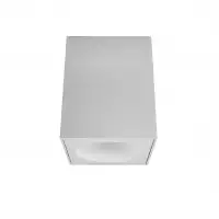Applique GU10 cubique pour plafond - RT2020 - IP65 - Blanc Sablé - RUBYK